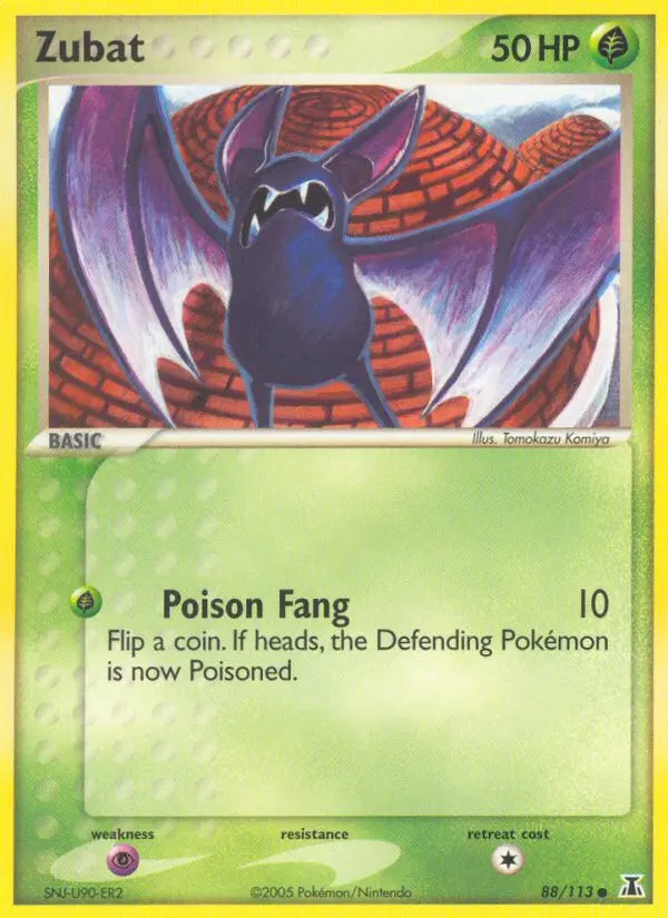 Zubat, Pokémon card