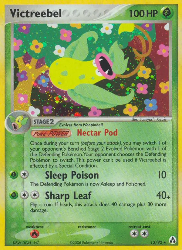Victreebel, Pokémon card