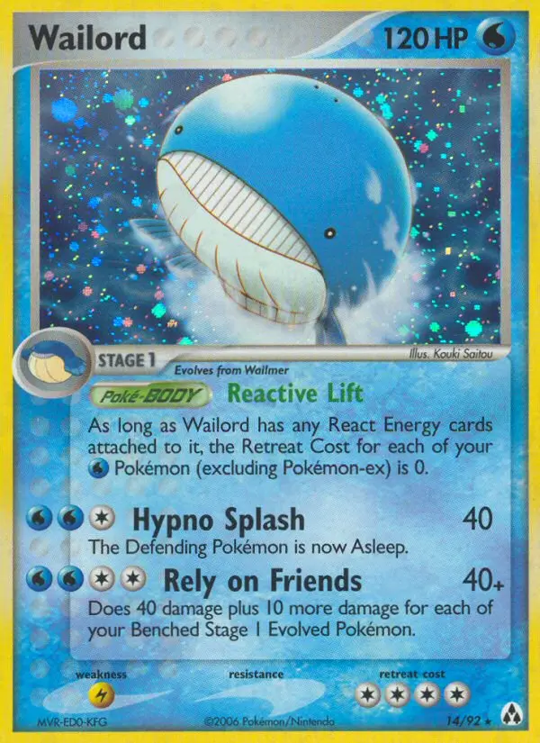 Wailord, Pokémon card