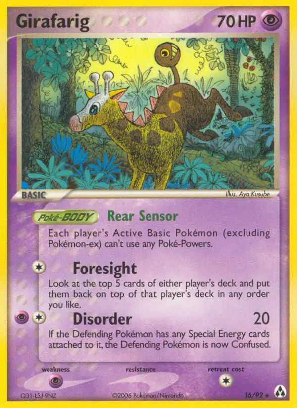 Girafarig, Pokémon card