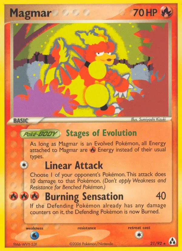 Magmar, Pokémon card