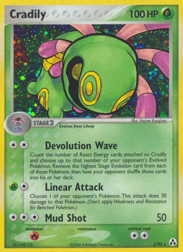Cradily, Pokémon card