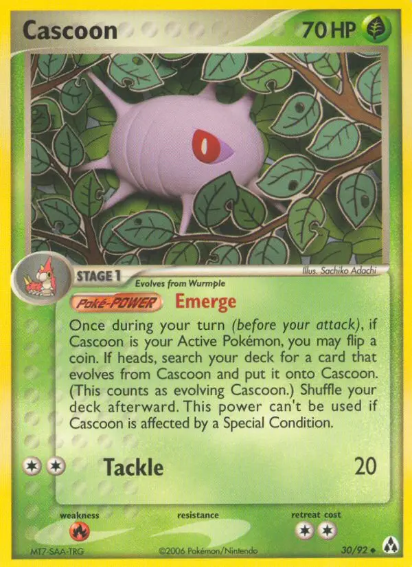 Cascoon, Pokémon card