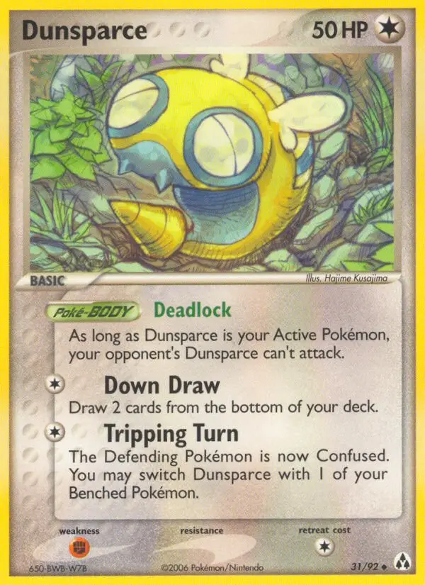 Dunsparce, Pokémon card