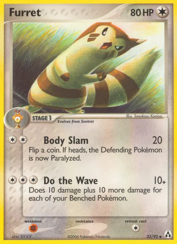 Furret, Pokémon card