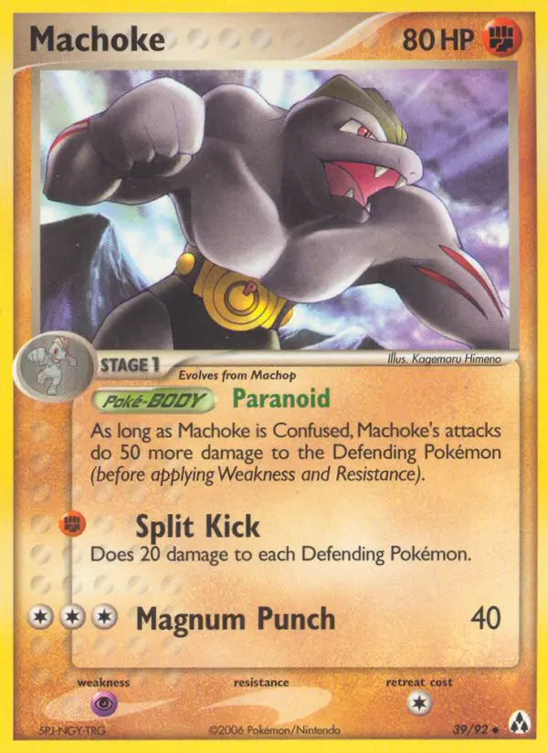 Machoke, Pokémon card
