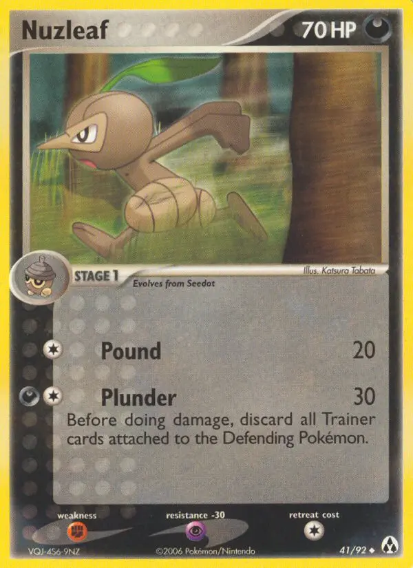 Nuzleaf, Pokémon card