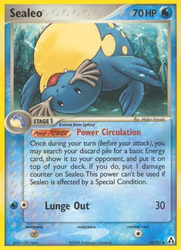 Sealeo, Pokémon card