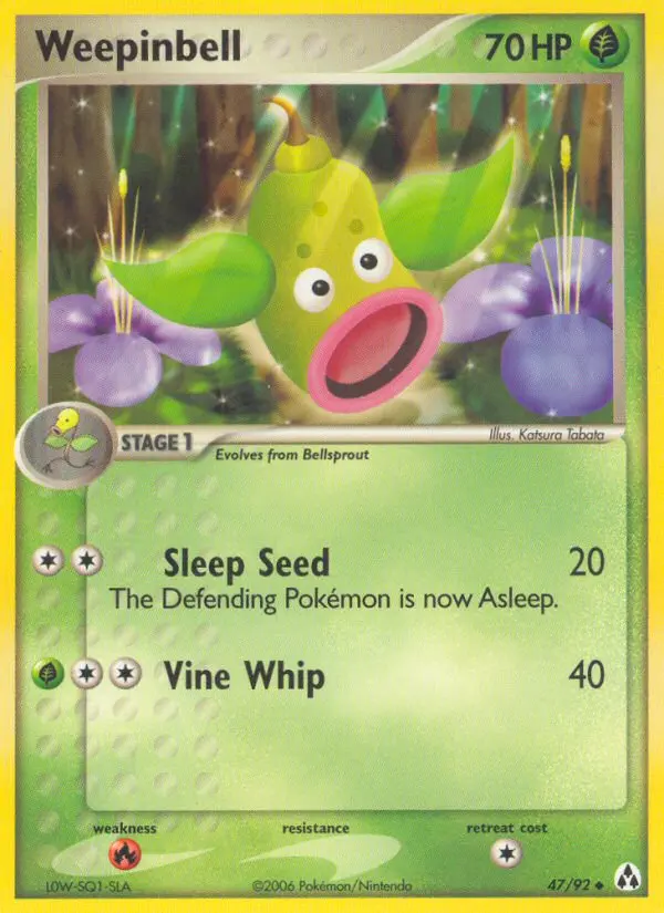 Weepinbell, Pokémon card