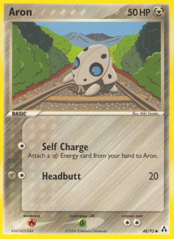 Aron, Pokémon card