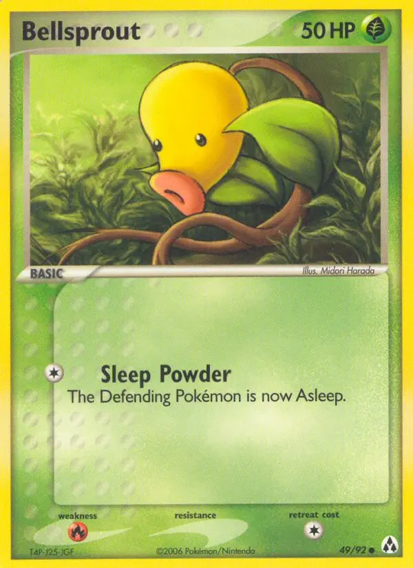 Bellsprout, Pokémon card