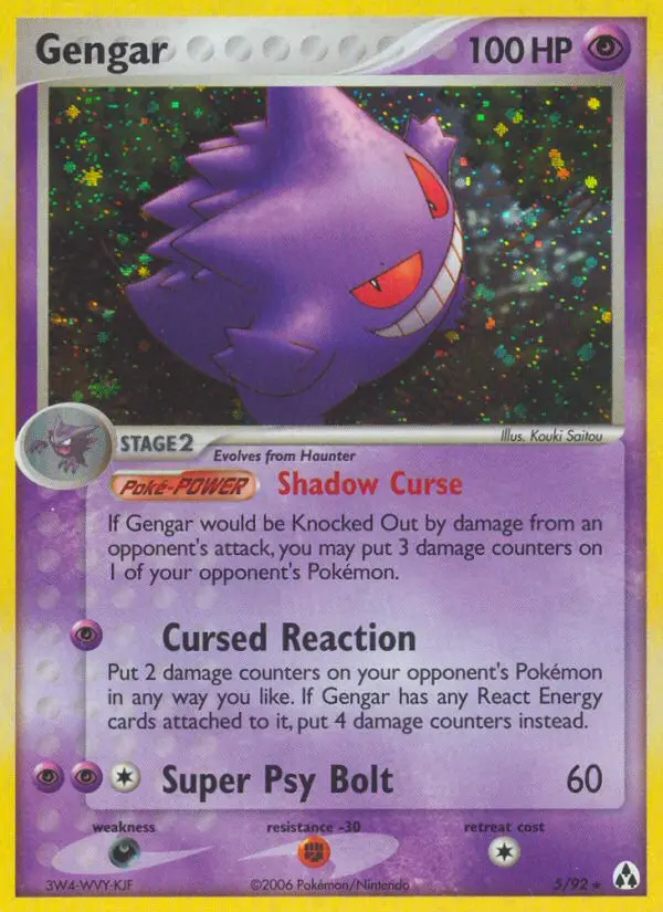 Gengar, Pokémon card