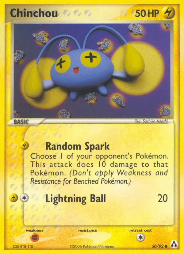 Chinchou, Pokémon card