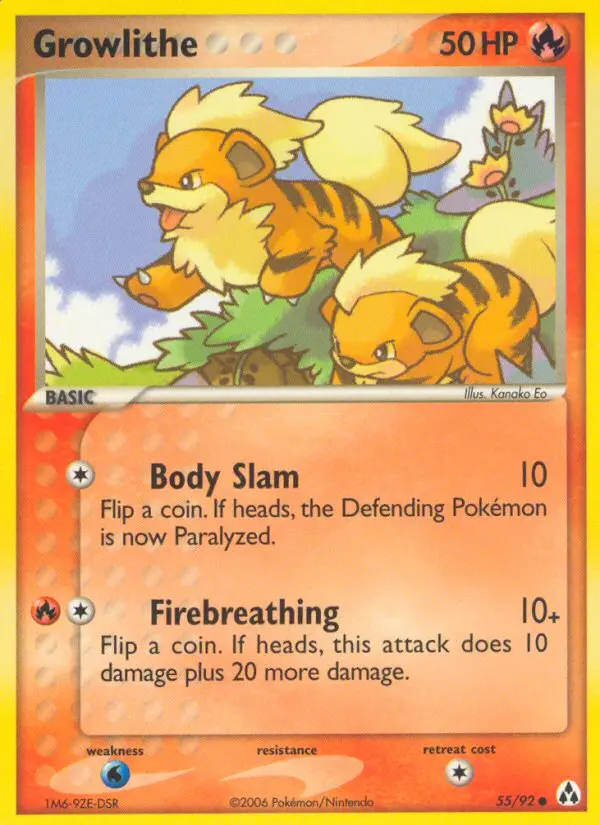 Growlithe, Pokémon card