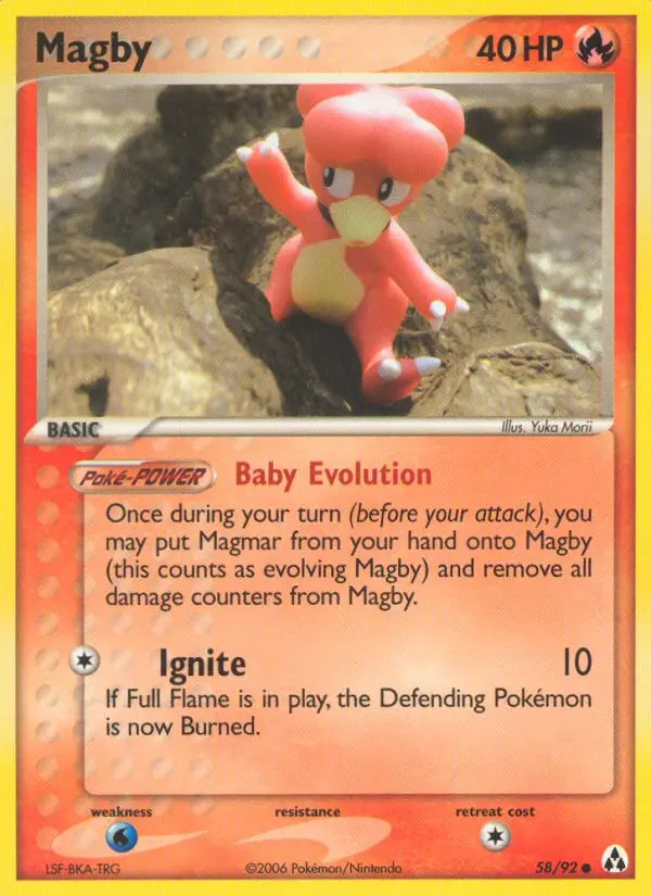 Magby, Pokémon card