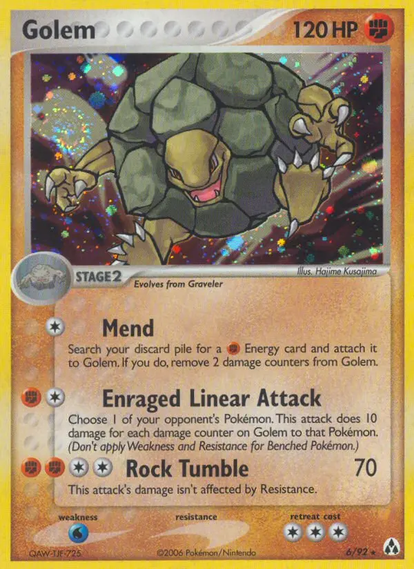 Golem, Pokémon card