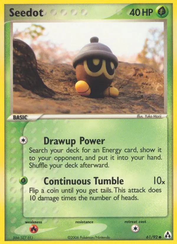 Seedot, Pokémon card