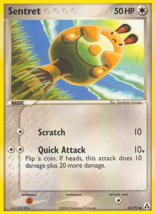 Sentret, Pokémon card