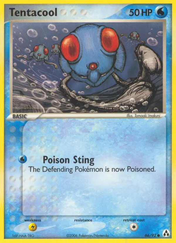 Tentacool, Pokémon card