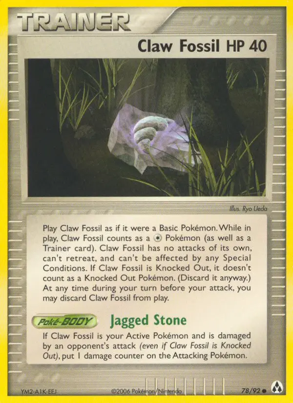 Claw Fossil, Pokémon card