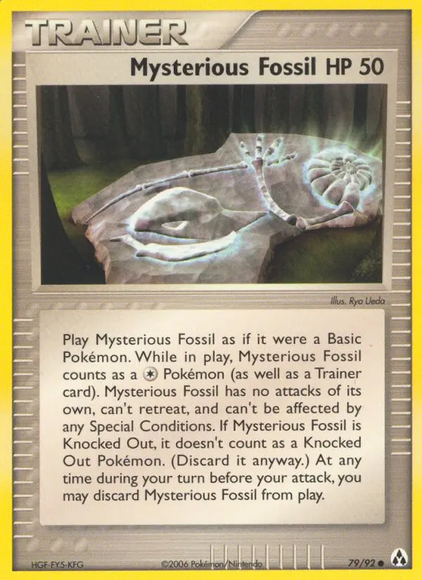 Mysterious Fossil, Pokémon card