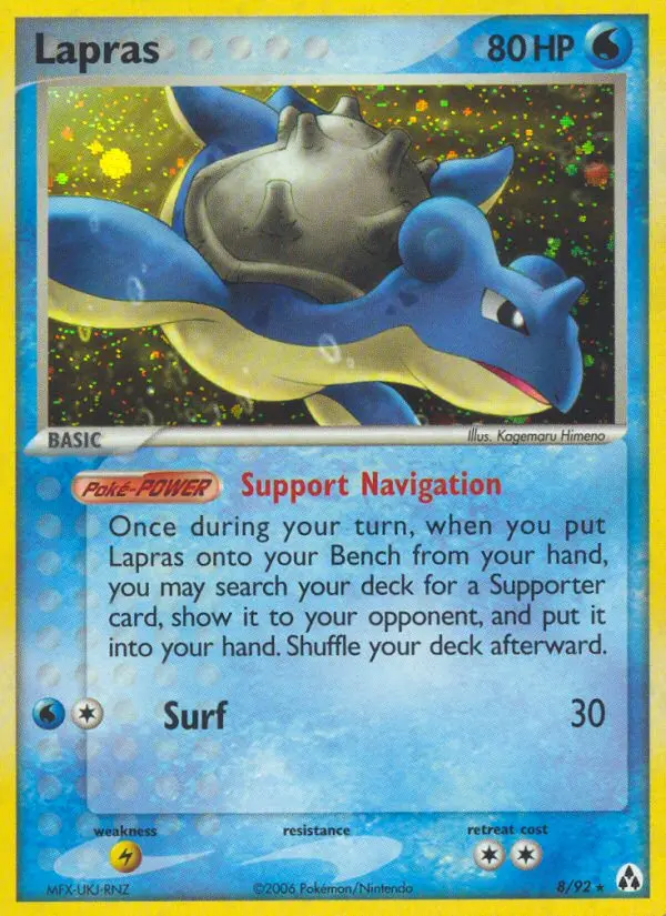 Lapras, Pokémon card