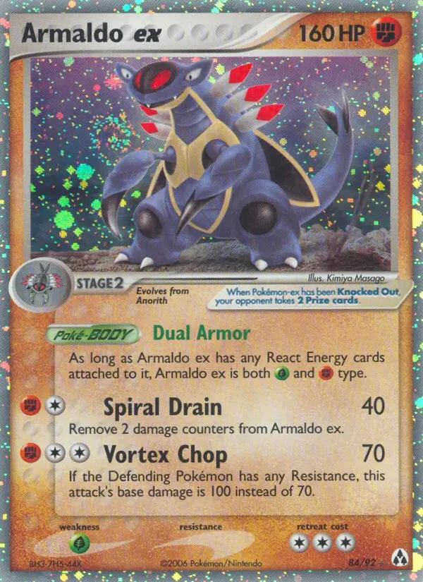 Armaldo ex, Pokémon card