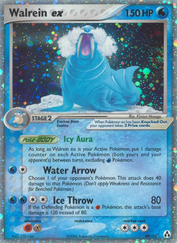 Walrein ex, Pokémon card