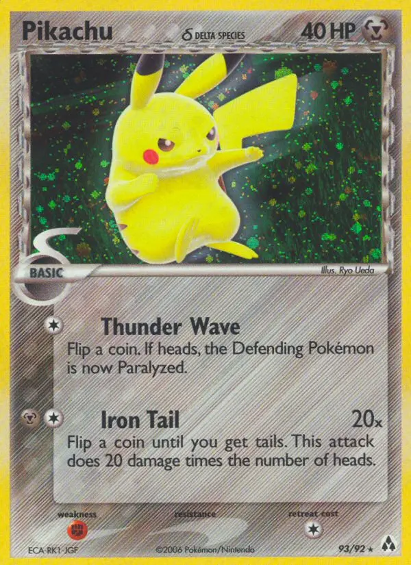 Pikachu δ, Pokémon card