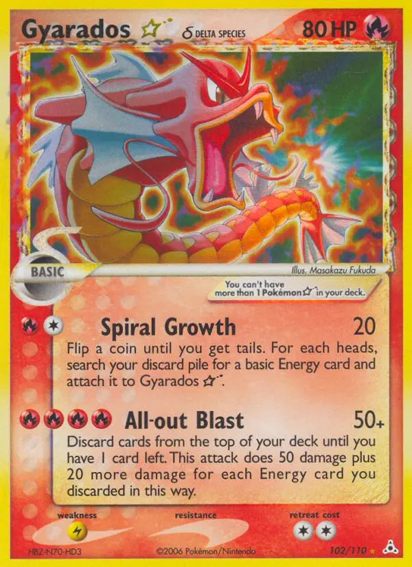Gyarados ☆ δ, Pokémon card