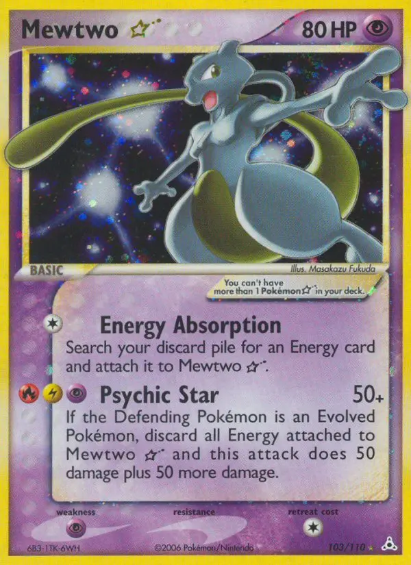 Mewtwo Star, Pokémon card