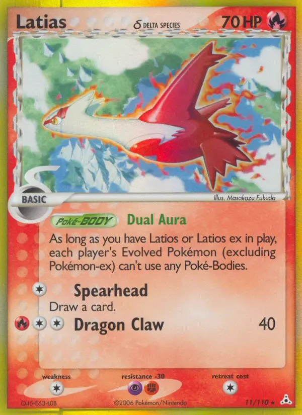 Latias δ, Pokémon card