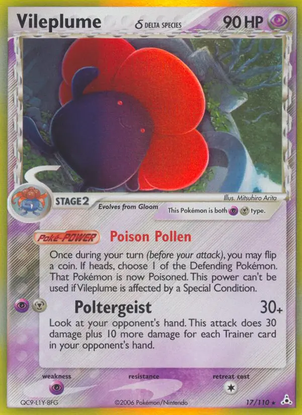 Vileplume δ, Pokémon card