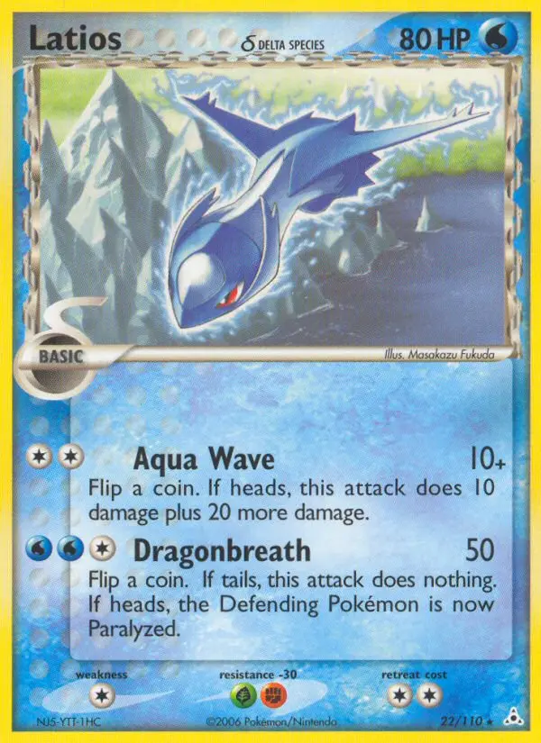 Latios δ, Pokémon card