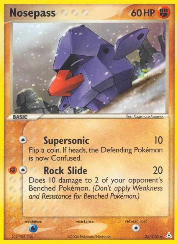 Nosepass, Pokémon card