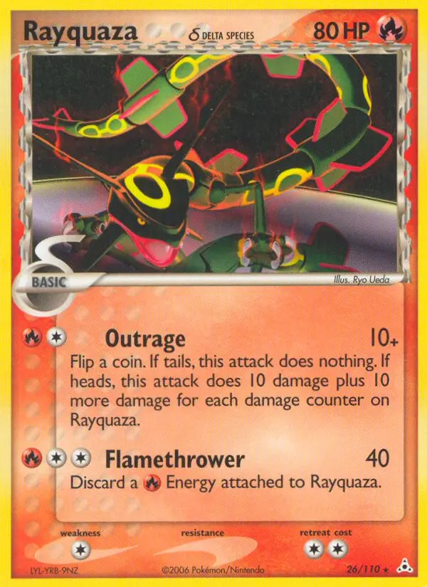 Rayquaza δ, Pokémon card