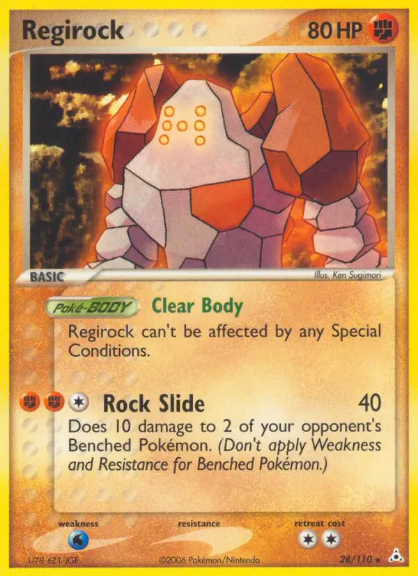 Regirock, Pokémon card