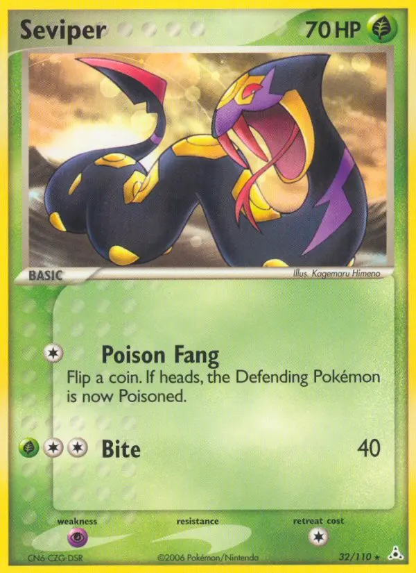 Seviper, Pokémon card