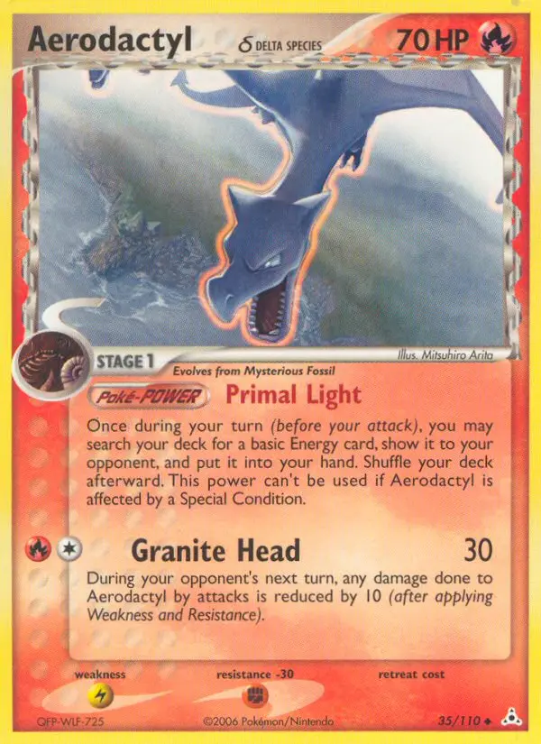 Aerodactyl δ, Pokémon card