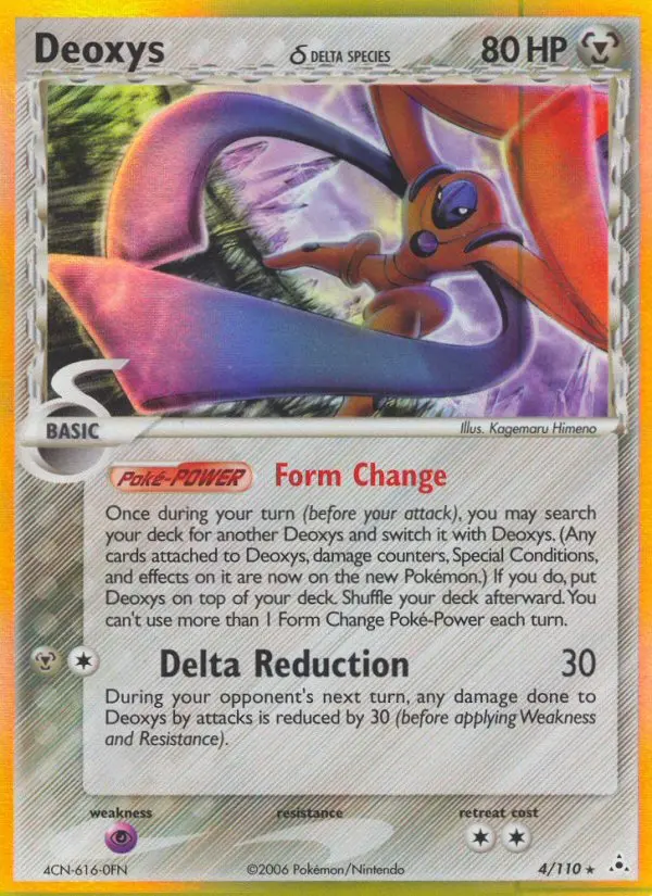 Deoxys δ, Pokémon card