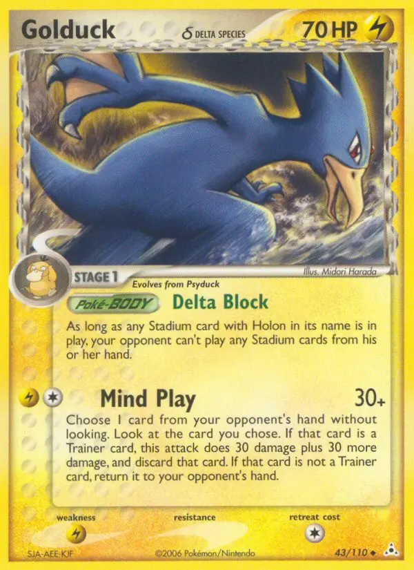 Golduck δ, Pokémon card