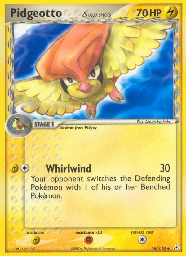 Pidgeotto δ, Pokémon card