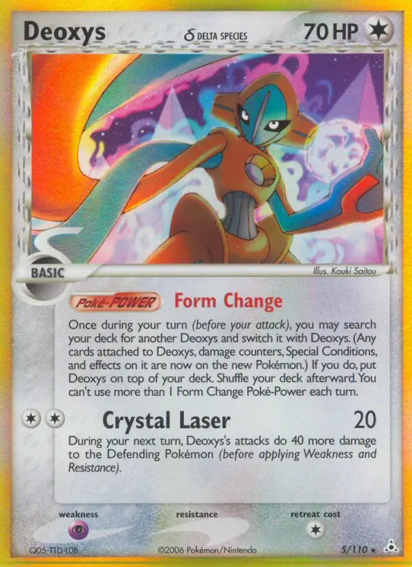 Deoxys δ, Pokémon card