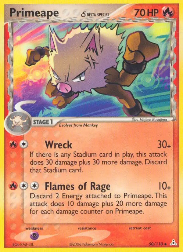 Primeape δ, Pokémon card