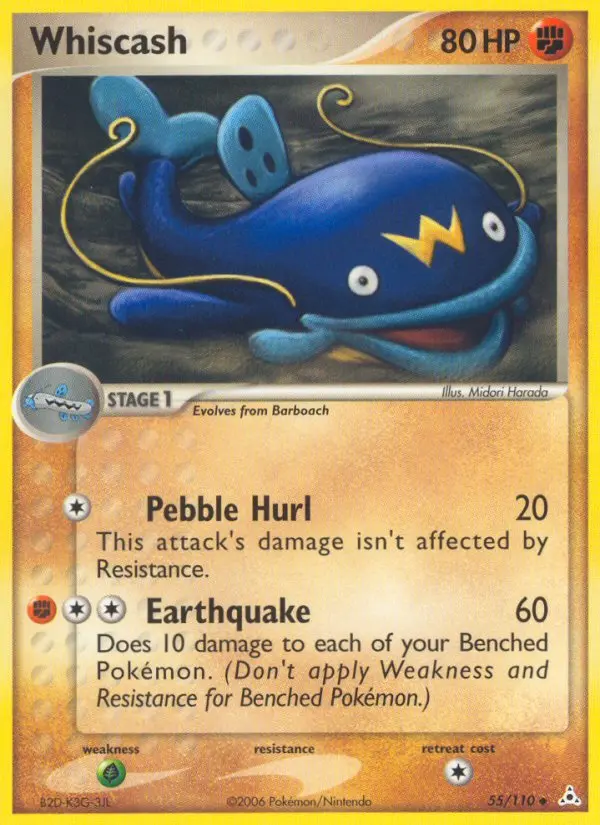 Whiscash, Pokémon card