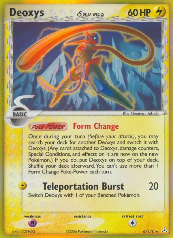 Deoxys δ, Pokémon card
