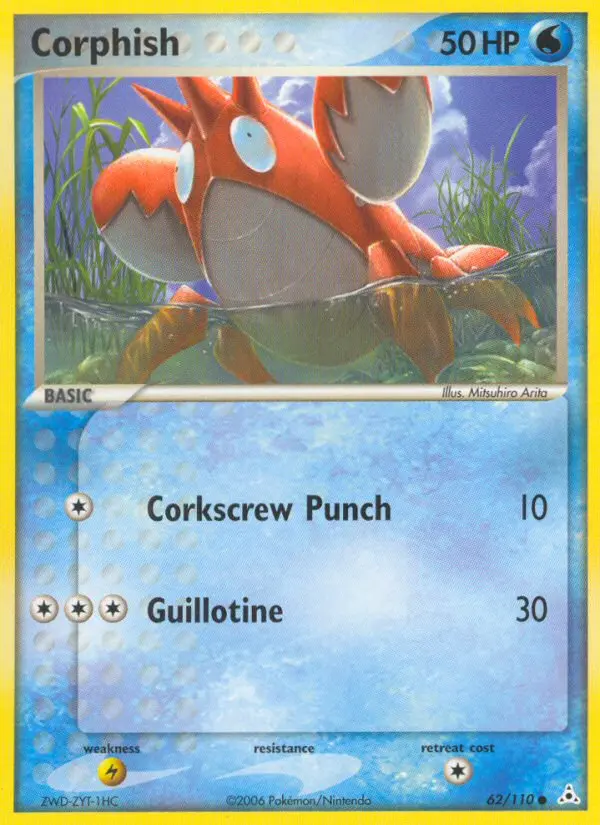 Corphish, Pokémon card
