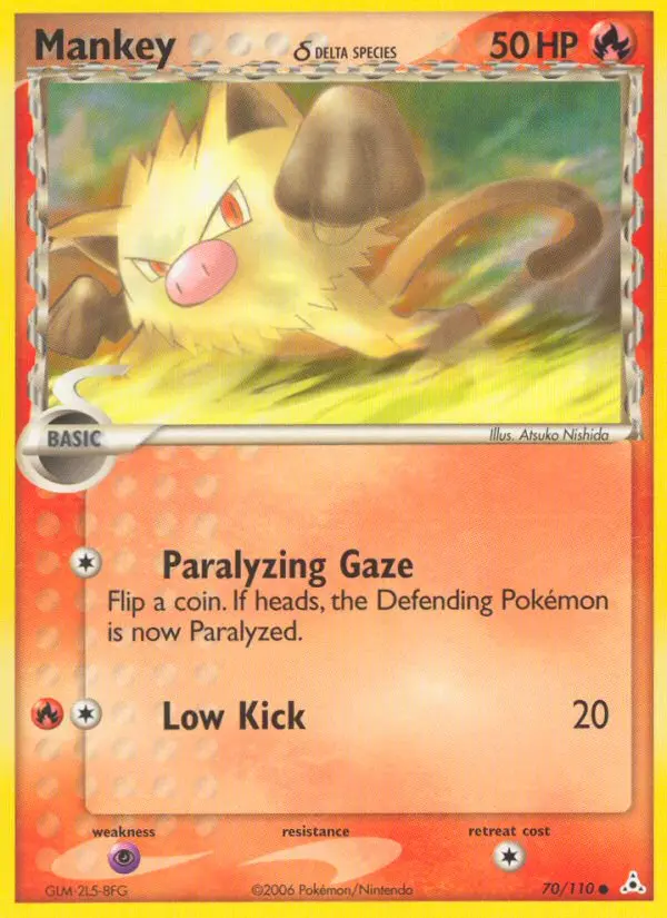 Mankey δ, Pokémon card