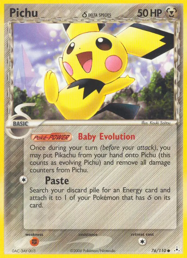 Pichu δ, Pokémon card