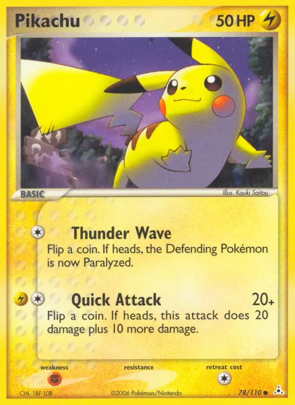 Pikachu, Pokémon card